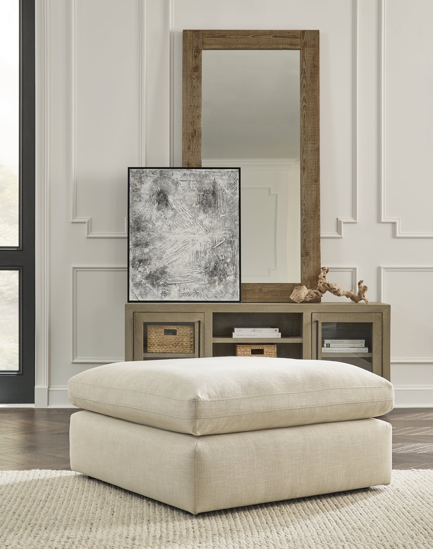 The Furniture Outlets - Ashley Furniture - Elyza Living Room - Oversized Accent Ottoman / Linen - 1000608