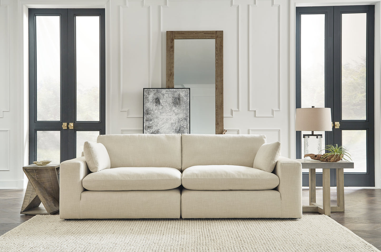 The Furniture Outlets - Ashley Furniture - Elyza Sectional - RAF 10-Piece Sectional / Linen - 10006S8