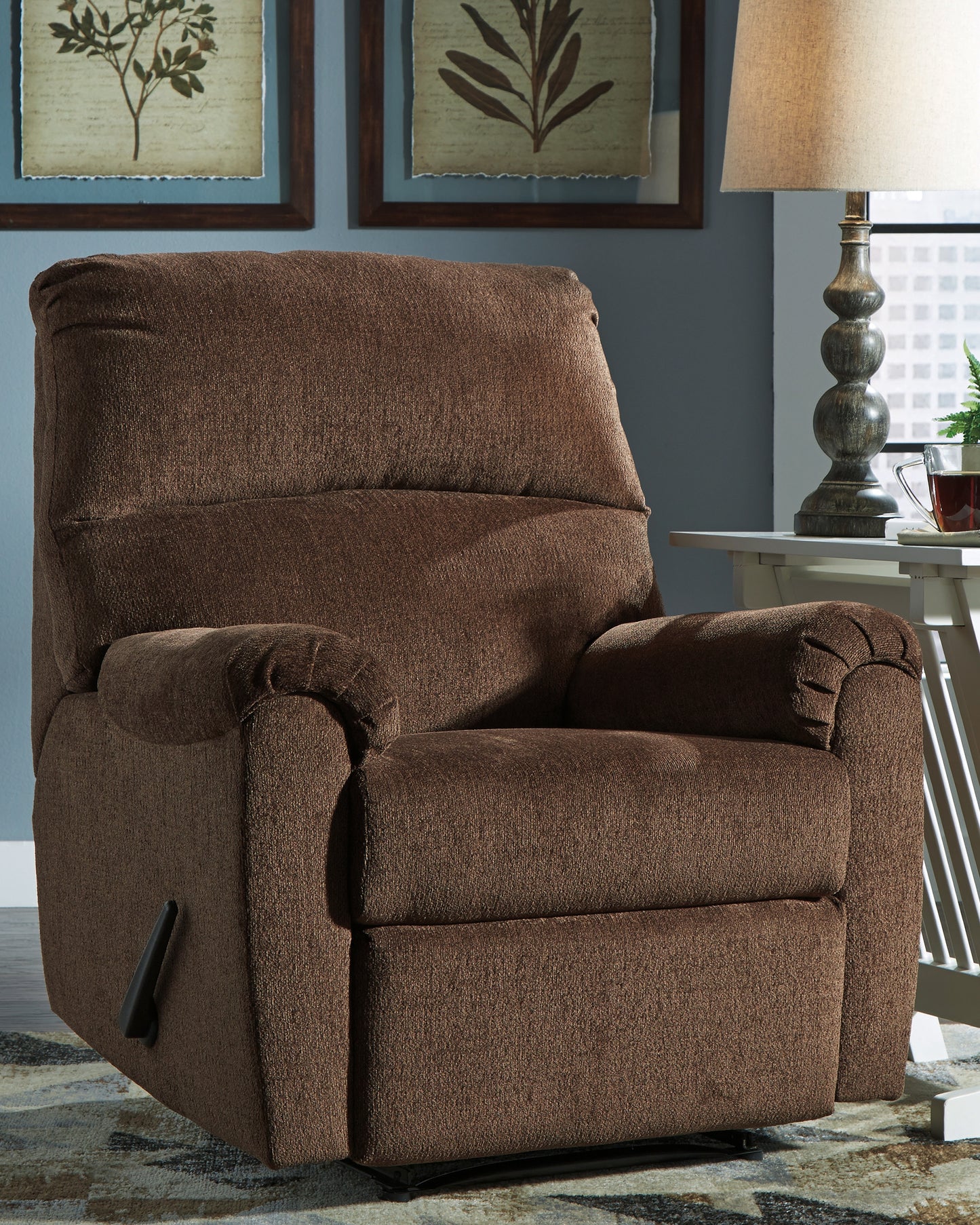 The Furniture Outlets - Ashley Furniture - Nerviano Living Room - Zero Wall Recliner / Chocolate - 1080229