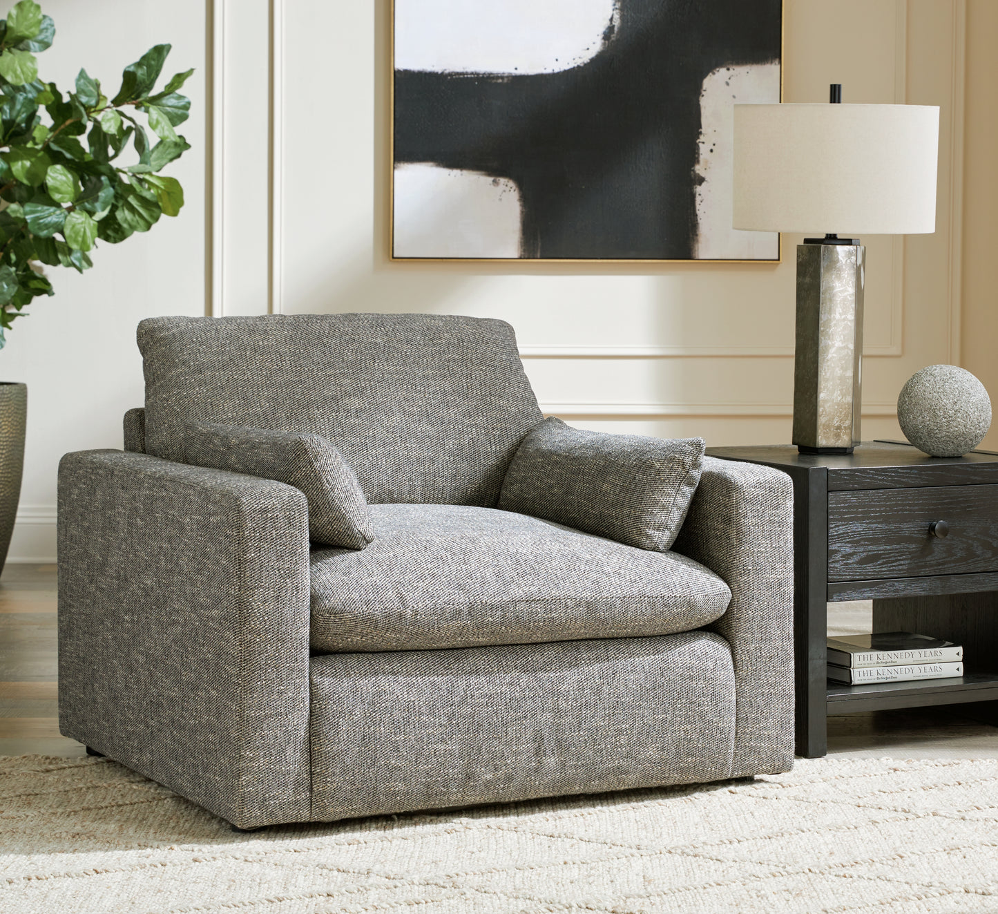 The Furniture Outlets - Ashley Furniture - Dramatic Living Room - Chair and a Half / Granite - 1170223