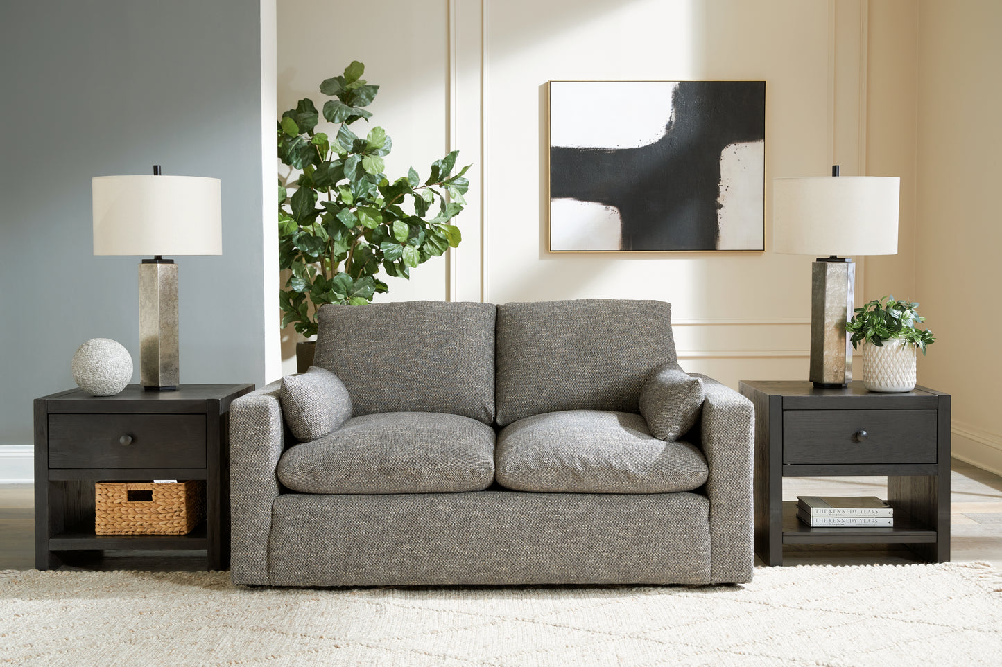The Furniture Outlets - Ashley Furniture - Dramatic Living Room - Loveseat / Granite - 1170235