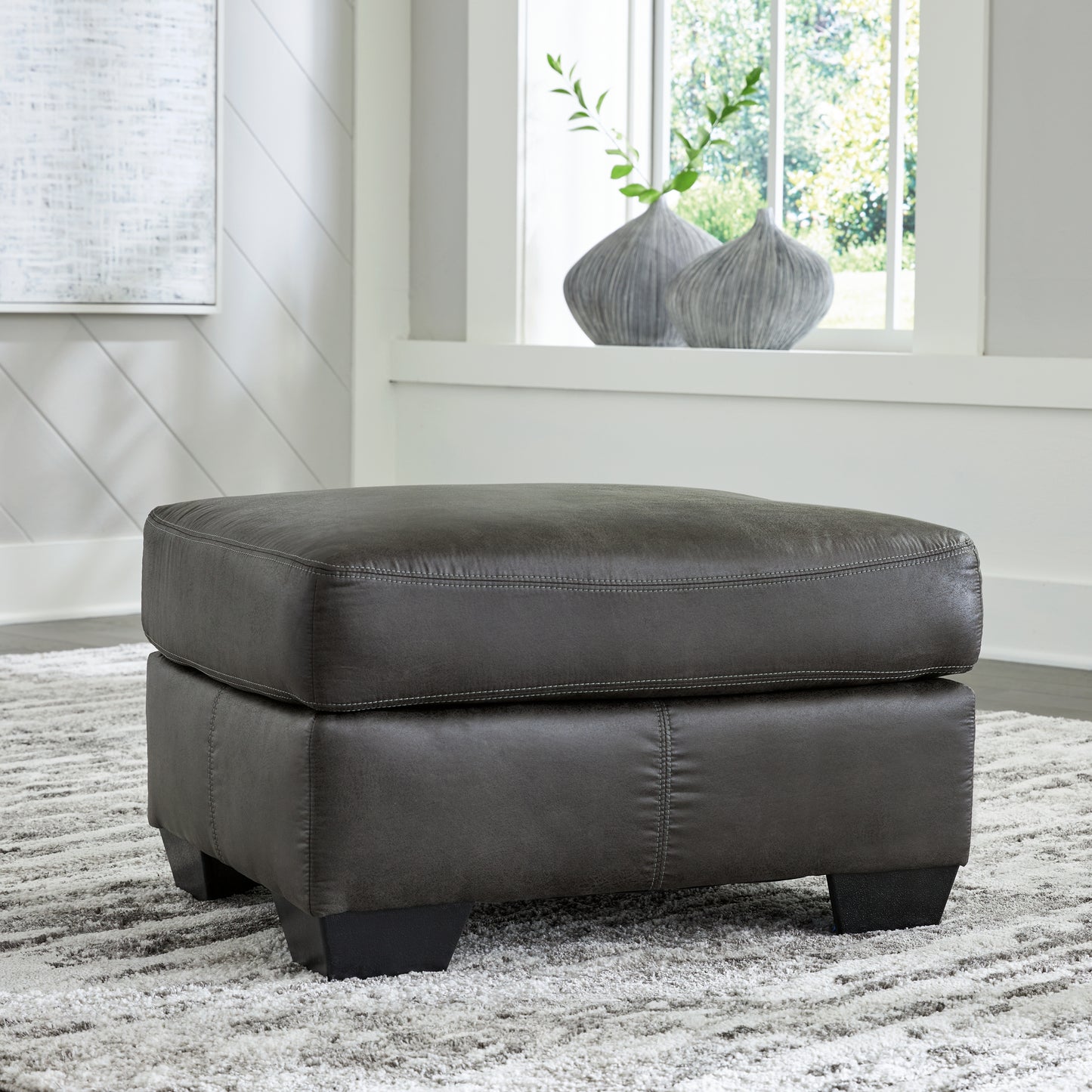 The Furniture Outlets - Ashley Furniture - Bladen Living Room - Ottoman / Slate - 1202114