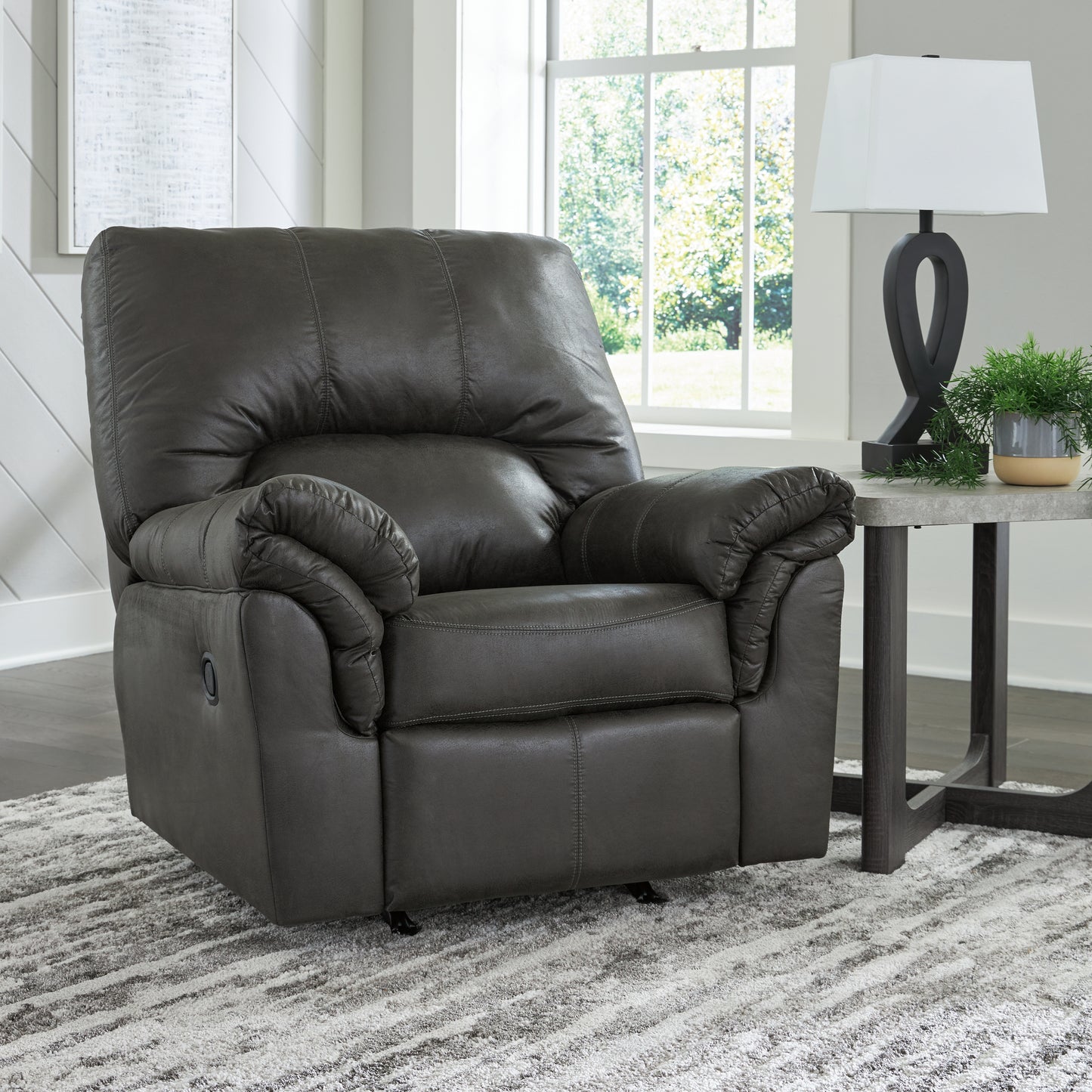 The Furniture Outlets - Ashley Furniture - Bladen Living Room - Rocker Recliner / Slate - 1202125