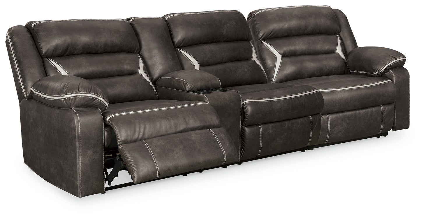 The Furniture Outlets - Ashley Furniture - Kincord Sectional - 2-Piece Power Reclining Sectional Sofa / Midnight - 13104S2