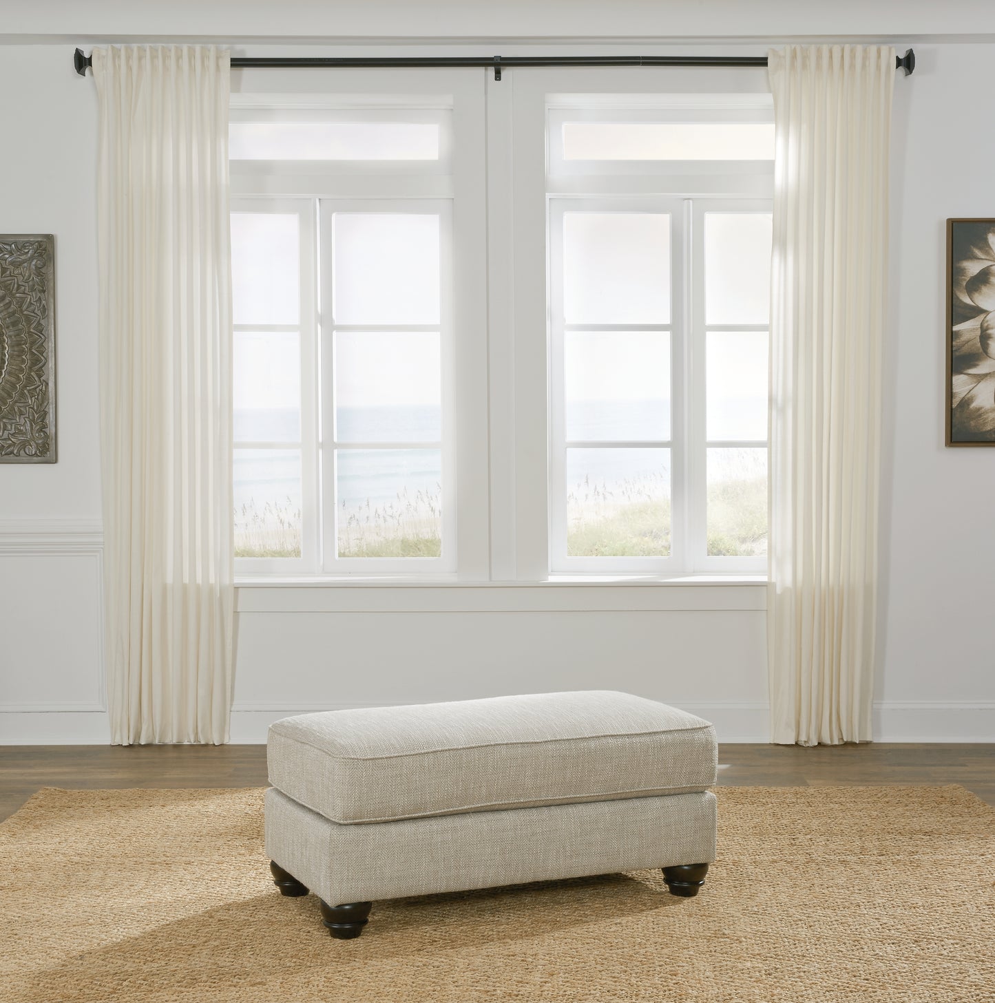 The Furniture Outlets - Ashley Furniture - Asanti Living Room - Ottoman / Fog - 1320114