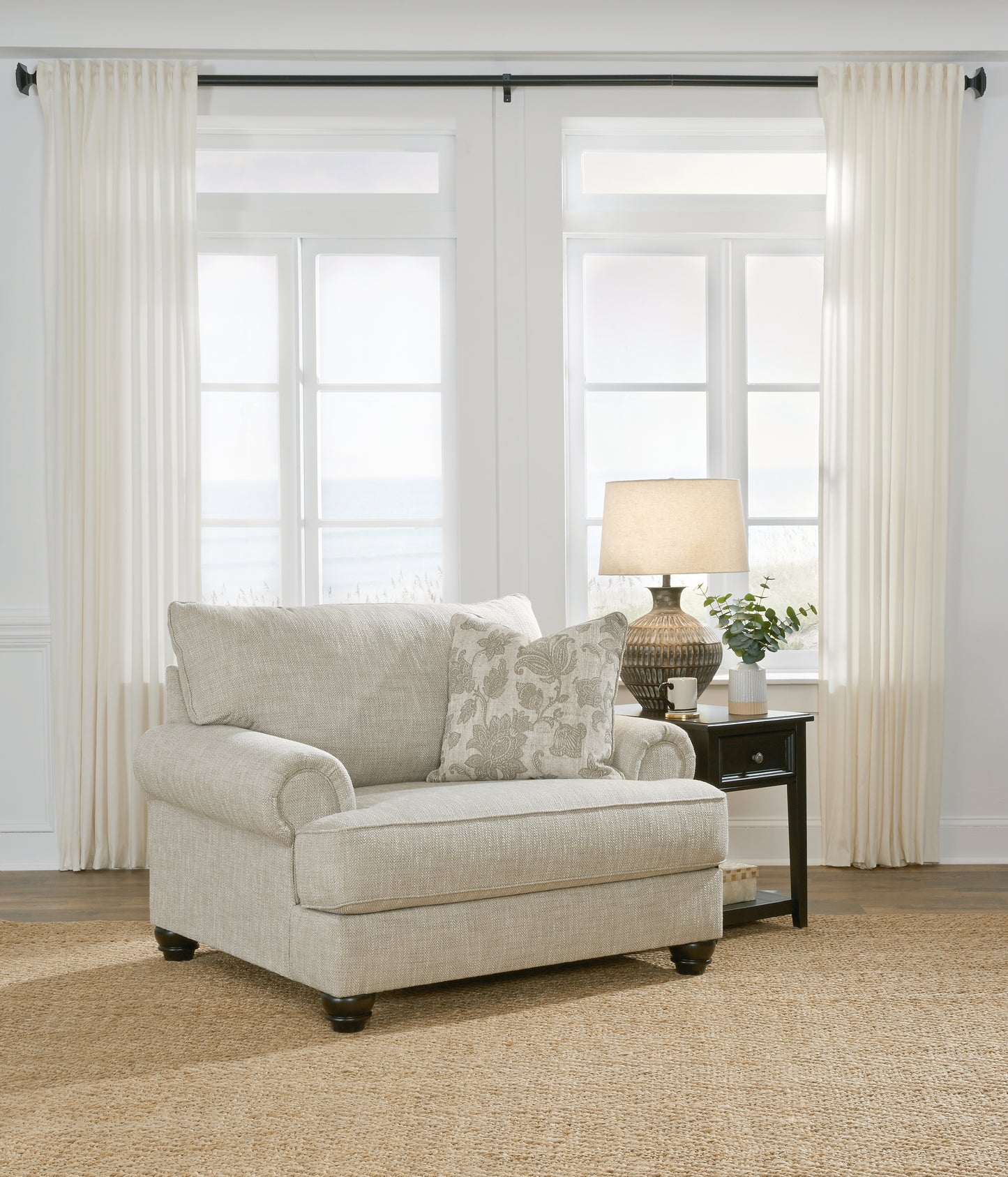 The Furniture Outlets - Ashley Furniture - Asanti Living Room - Chair and a Half / Fog - 1320123