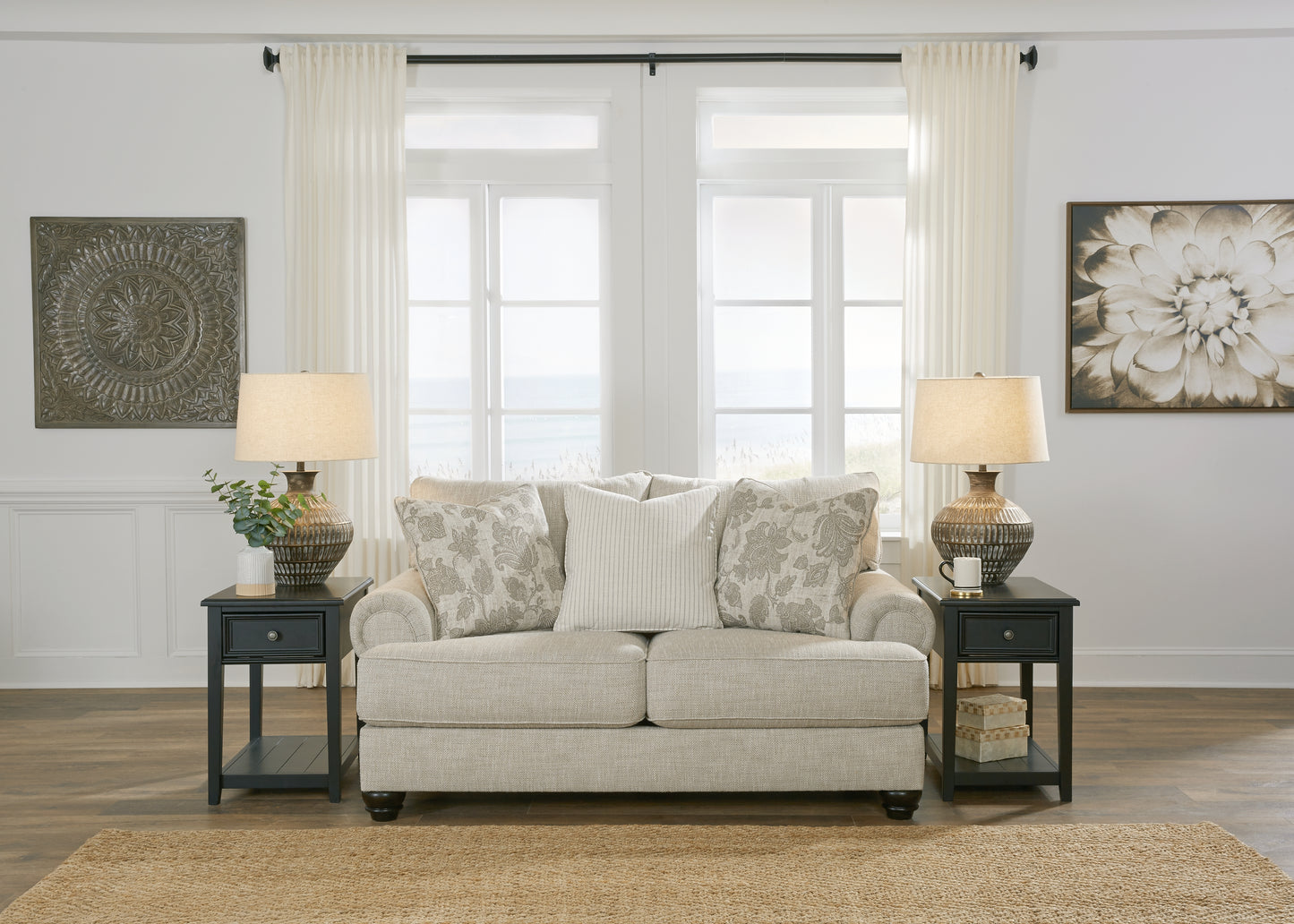 The Furniture Outlets - Ashley Furniture - Asanti Living Room - Sofa / Fog - 1320138