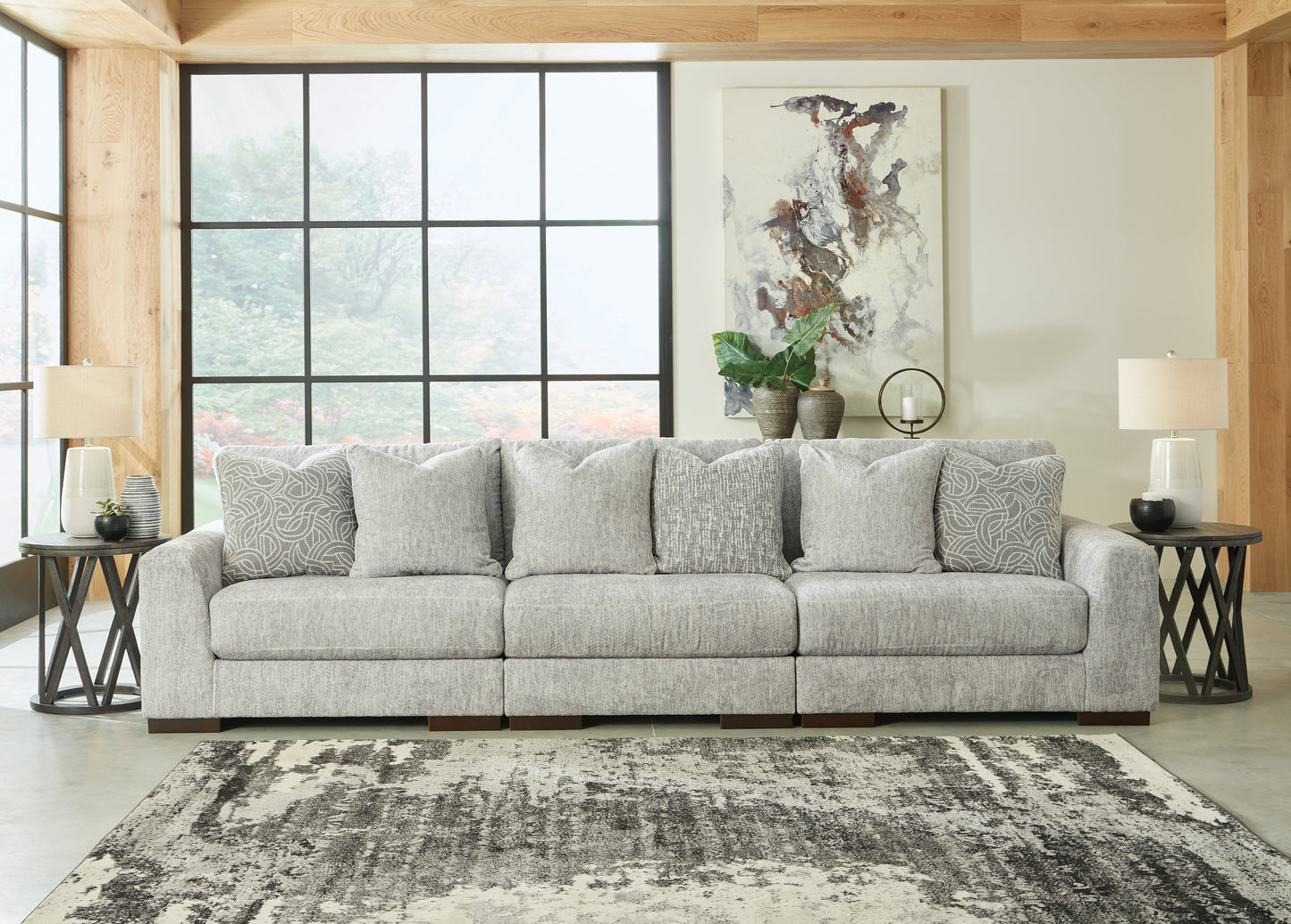 The Furniture Outlets - Ashley Furniture - Regent Park Sectional - RAF 3-Piece Sectional Sofa / Pewter - 14404S5