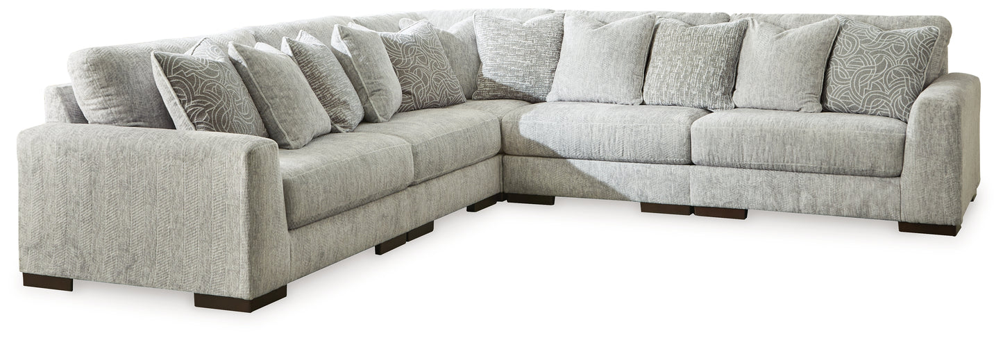 The Furniture Outlets - Ashley Furniture - Regent Park Sectional - RAF 6-Piece Sectional / Pewter - 14404S7