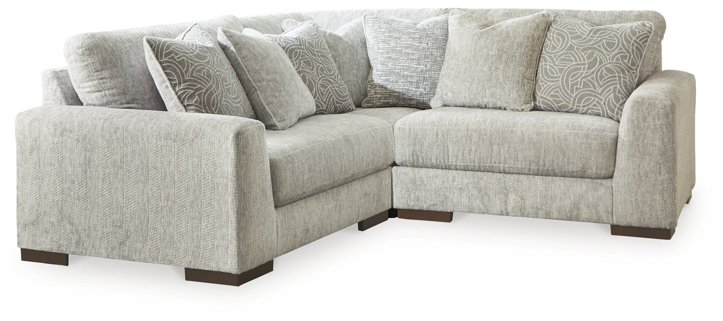 The Furniture Outlets - Ashley Furniture - Regent Park Sectional - RAF 3-Piece Sectional / Pewter - 14404S1