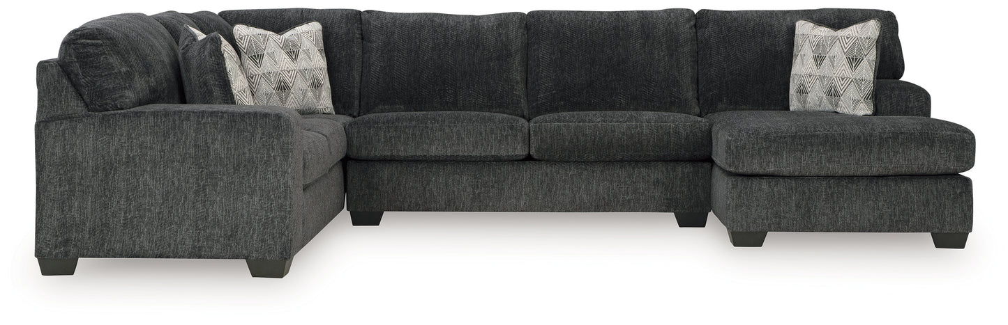 The Furniture Outlets - Ashley Furniture - Hollyview Sectional - LAF 3-Piece Sectional with Chaise / Shadow - 15205S1