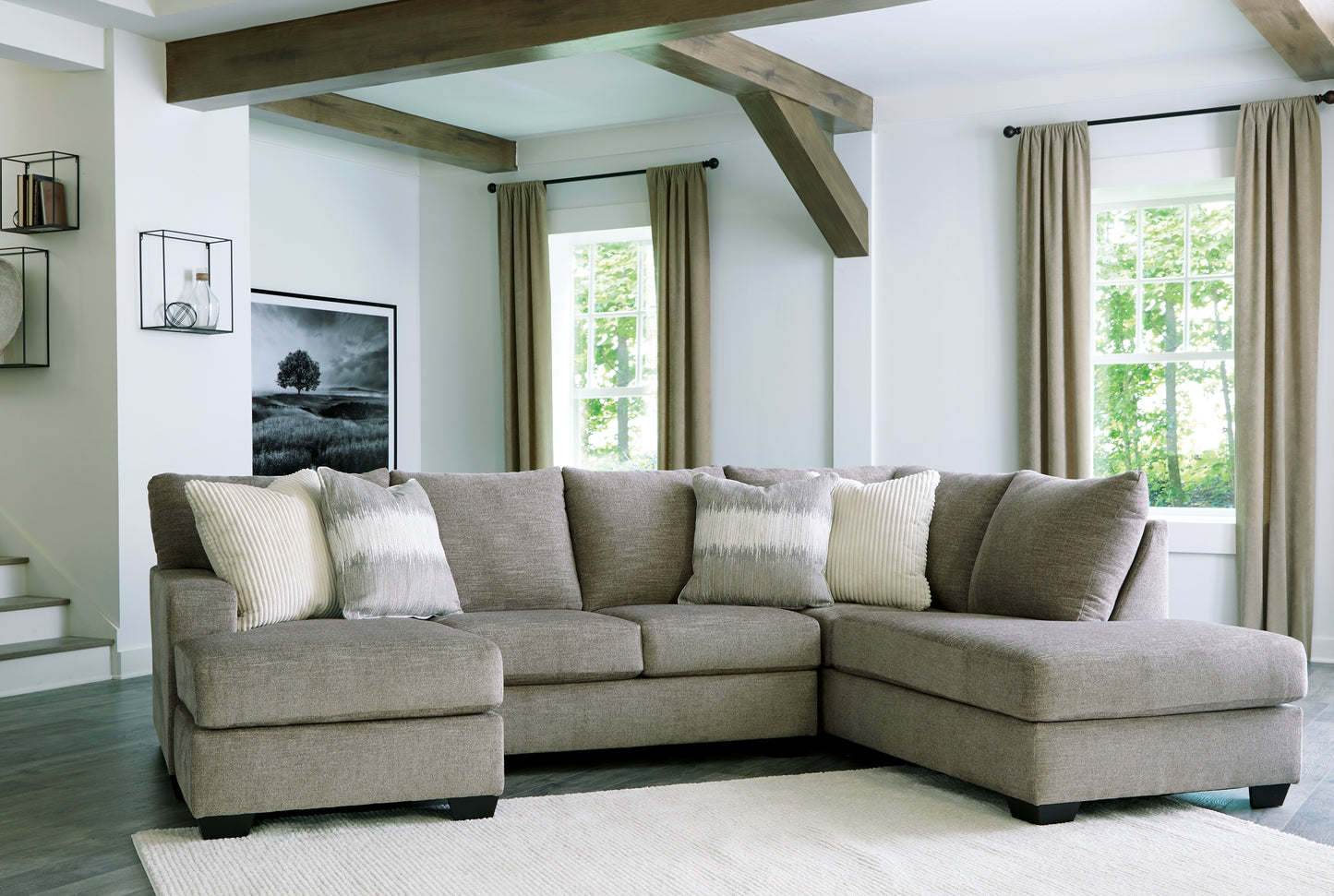 The Furniture Outlets - Ashley Furniture - Creswell Sectional - LAF 2-Piece Sectional with Chaise / Stone - 15305S1