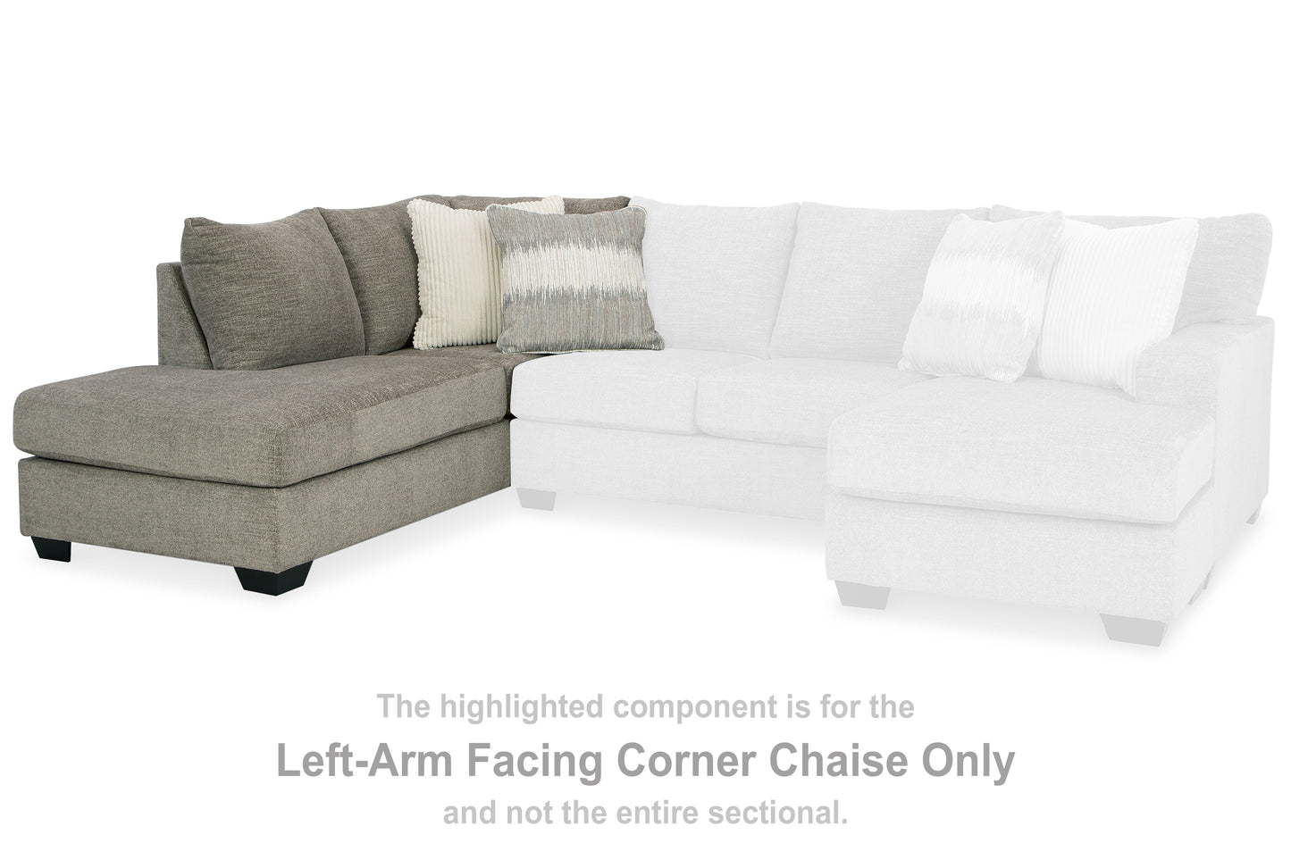 The Furniture Outlets - Ashley Furniture - Creswell Sectional - LAF Corner Chaise / Stone - 1530516