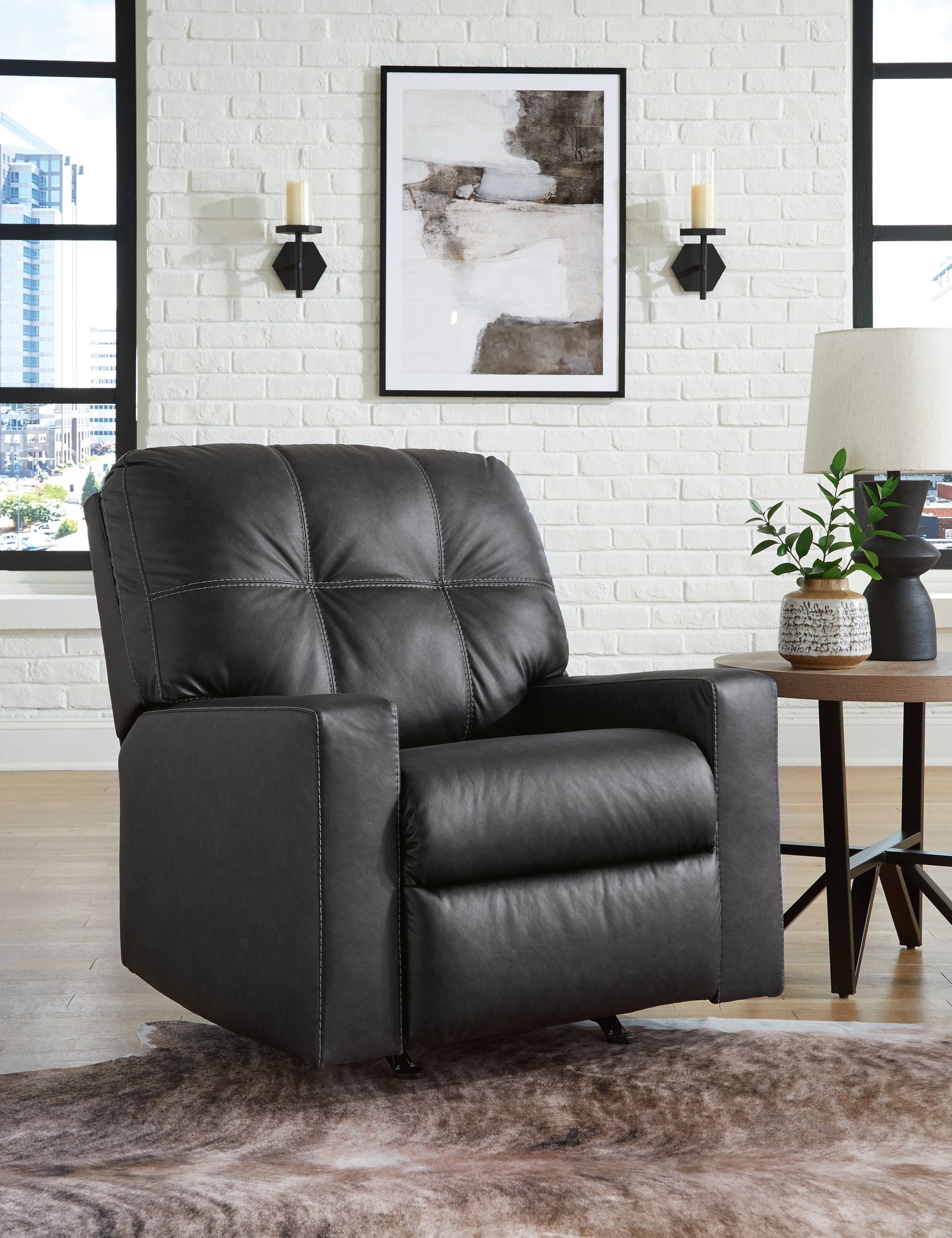 The Furniture Outlets - Ashley Furniture - Barlin Mills Living Room - Rocker Recliner / Carbon - 1700425
