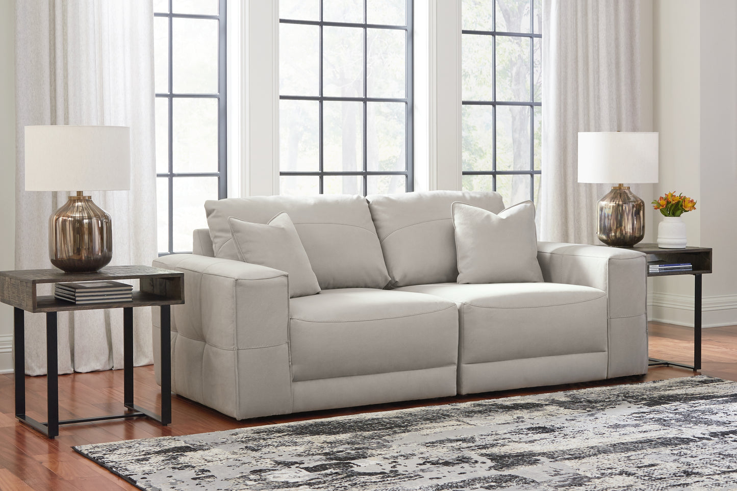 The Furniture Outlets - Ashley Furniture - Next-Gen Gaucho Sectional - RAF 2-Piece Sectional Loveseat / Gray - 18304S3