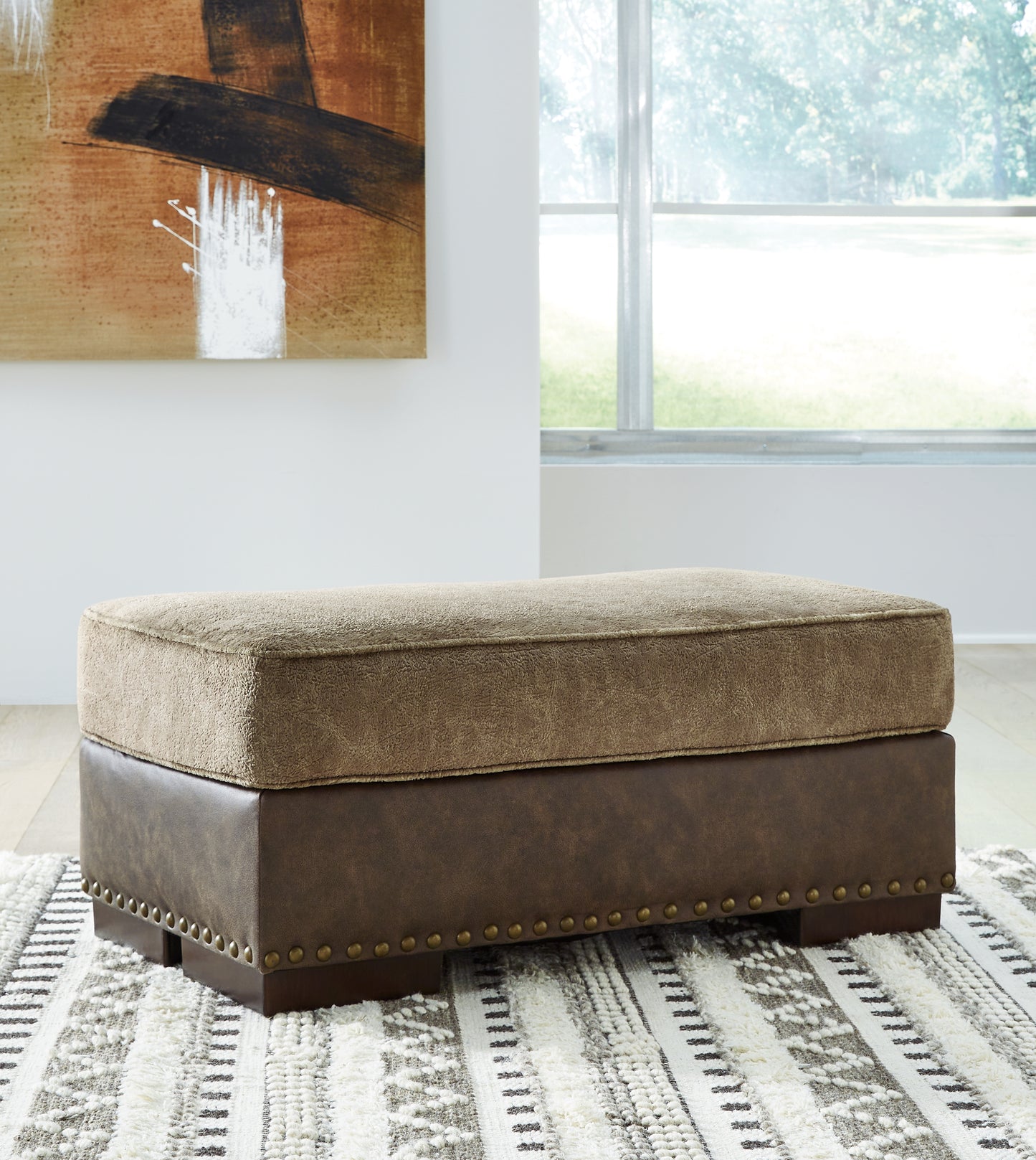 The Furniture Outlets - Ashley Furniture - Alesbury Living Room - Ottoman / Chocolate - 1870414