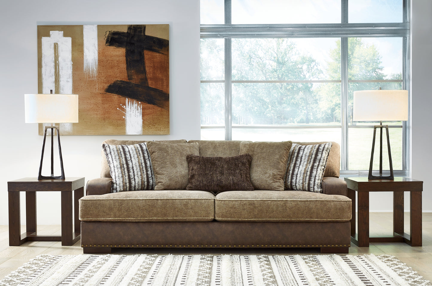 The Furniture Outlets - Ashley Furniture - Alesbury Living Room - Sofa / Chocolate - 1870438