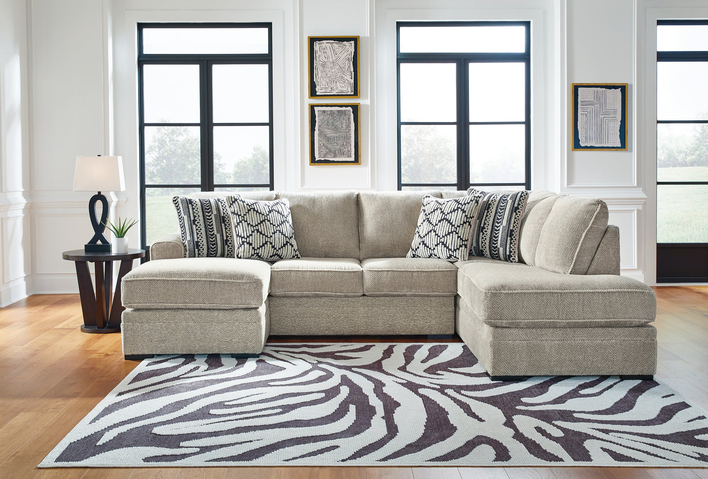 The Furniture Outlets - Ashley Furniture - Calnita Sectional - LAF 2-Piece Sectional with Chaise / Sisal - 20502S1