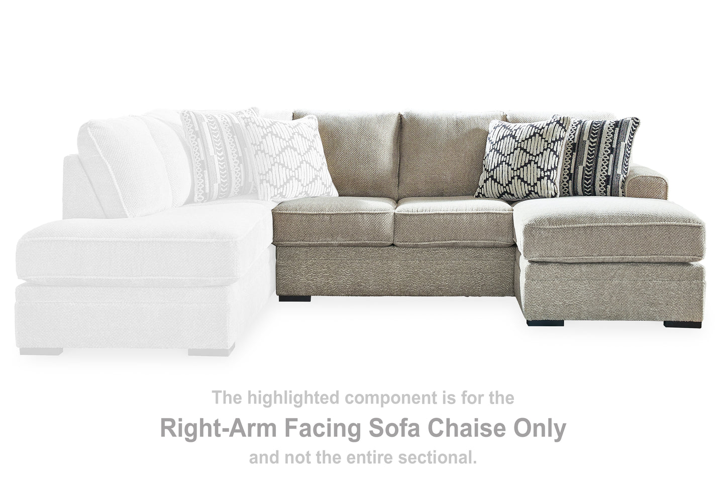 The Furniture Outlets - Ashley Furniture - Calnita Sectional - RAF Sofa Chaise / Sisal - 2050203