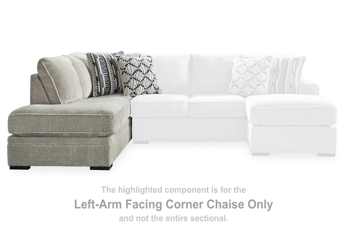 The Furniture Outlets - Ashley Furniture - Calnita Sectional - LAF Corner Chaise / Sisal - 2050216