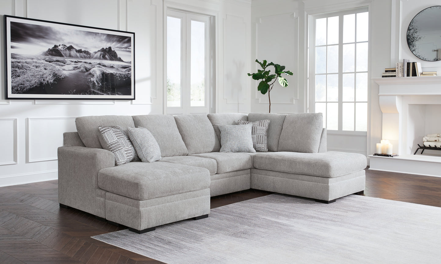 The Furniture Outlets - Ashley Furniture - Gabyleigh Sectional - RAF 2-Piece Sectional with Chaise / Nickel - 20904S2