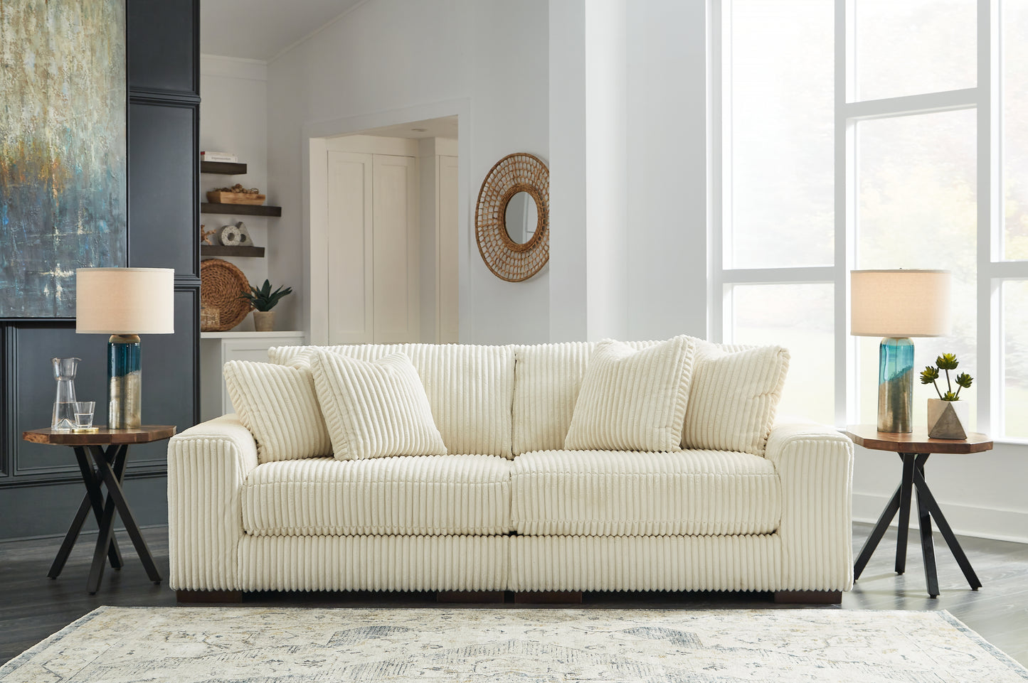 The Furniture Outlets - Ashley Furniture - Lindyn Sectional - RAF 2-Piece Sectional Sofa / Ivory - 21104S1