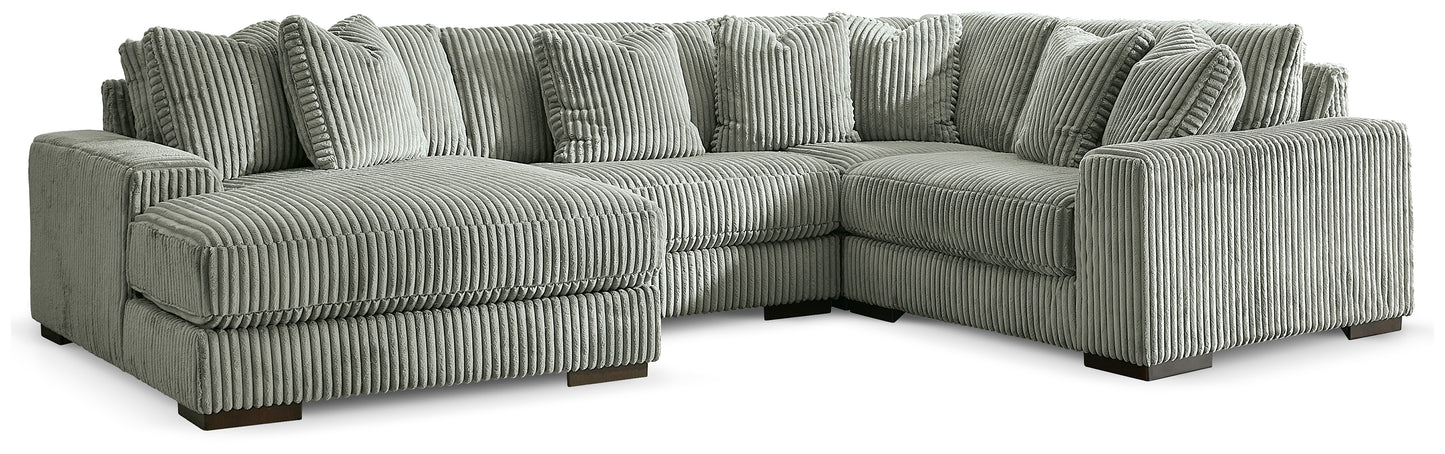 The Furniture Outlets - Ashley Furniture - Lindyn Sectional - RAF 4-Piece Sectional with Chaise / Fog - 21105S17