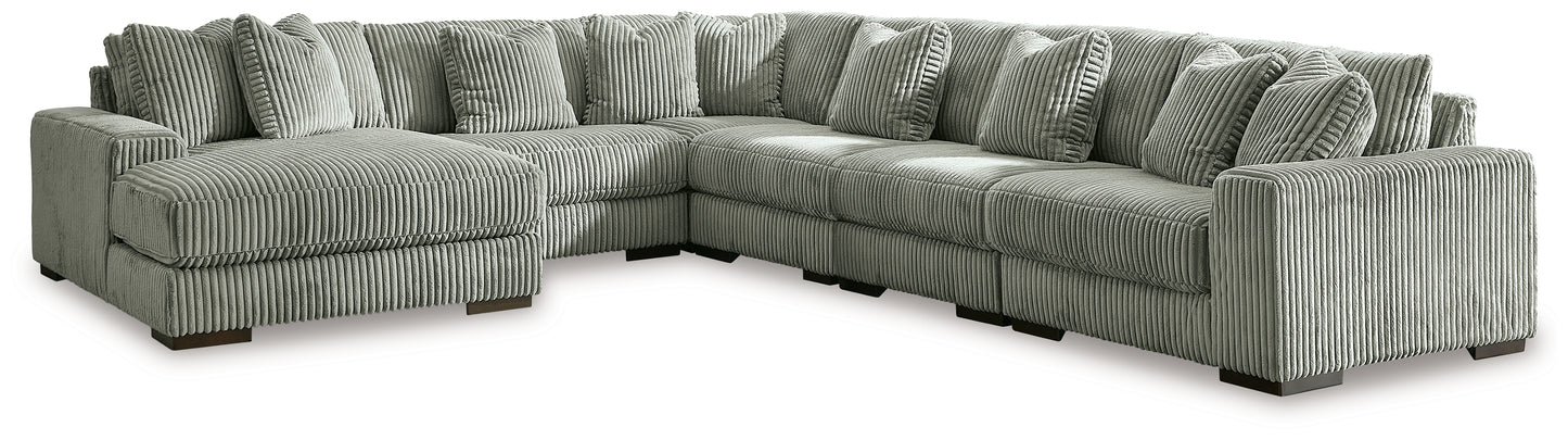 The Furniture Outlets - Ashley Furniture - Lindyn Sectional - RAF 6-Piece Sectional with Chaise / Fog - 21105S8