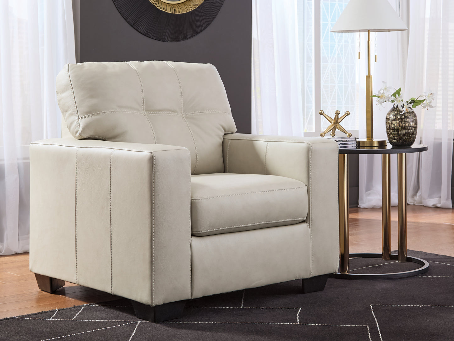The Furniture Outlets - Ashley Furniture - Santorine Living Room - Chair / Bone - 2170820