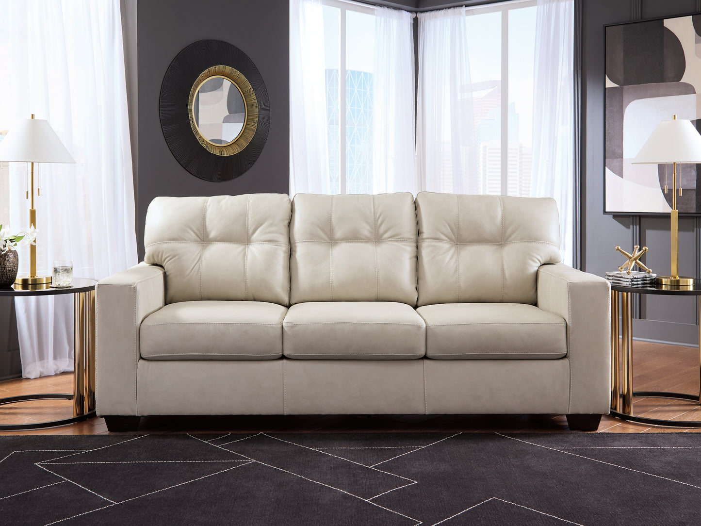 The Furniture Outlets - Ashley Furniture - Santorine Living Room - Sofa / Bone - 2170838