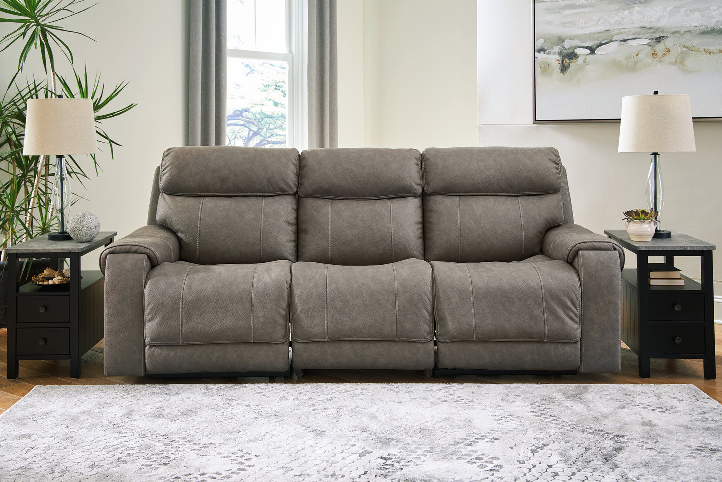 The Furniture Outlets - Ashley Furniture - Starbot Sectional - 3-Piece Power Reclining Sectional Sofa / Fossil - 23501S3