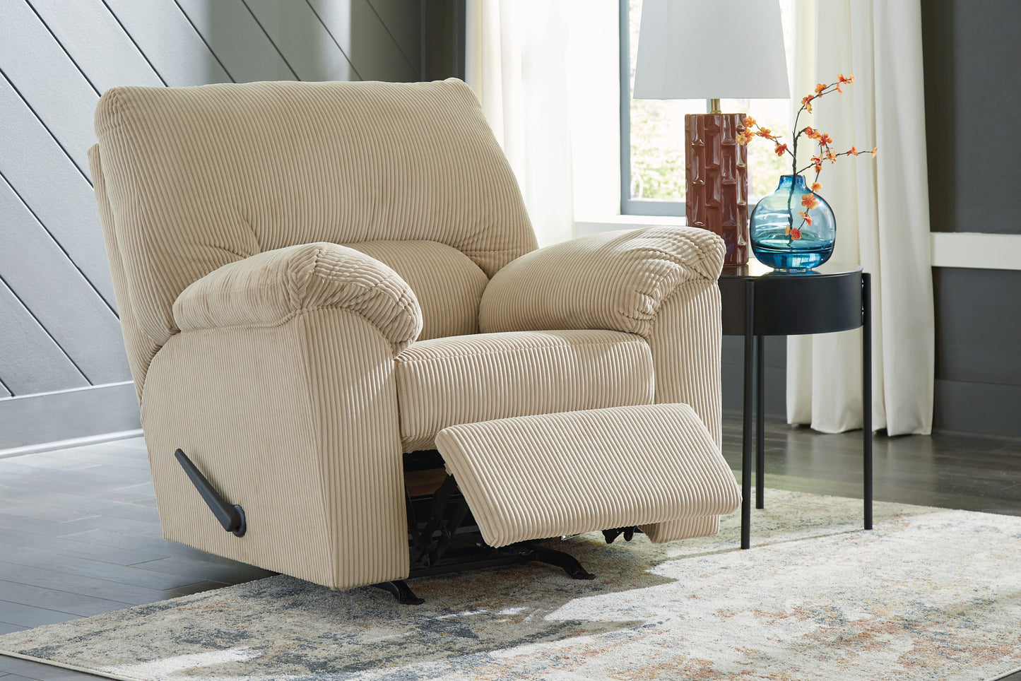 The Furniture Outlets - Ashley Furniture - SimpleJoy Living Room - Rocker Recliner / Sand - 2420325