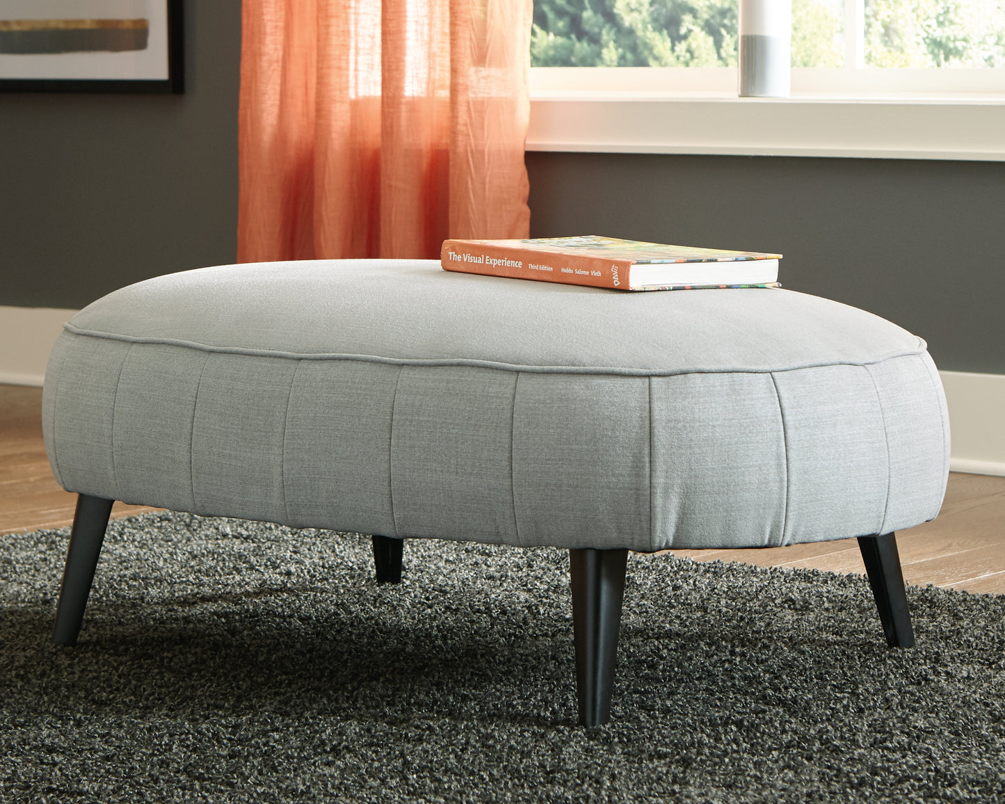 The Furniture Outlets - Ashley Furniture - Hollyann Living Room - Oversized Accent Ottoman / Gray - 2440208