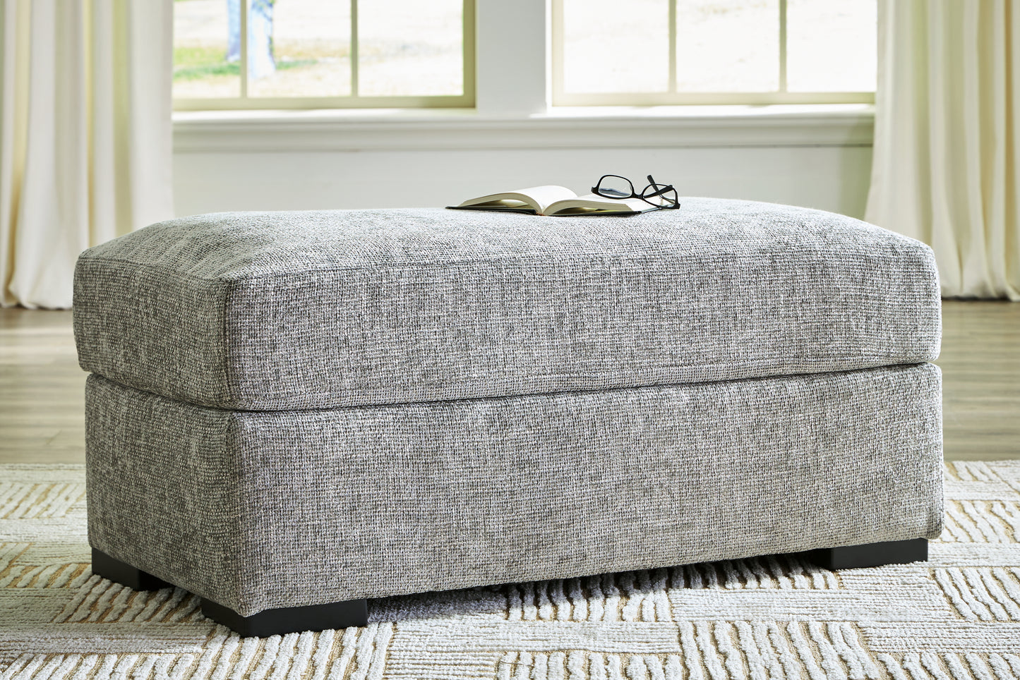 The Furniture Outlets - Ashley Furniture - Dunmor Living Room - Ottoman / Graphite - 2490414