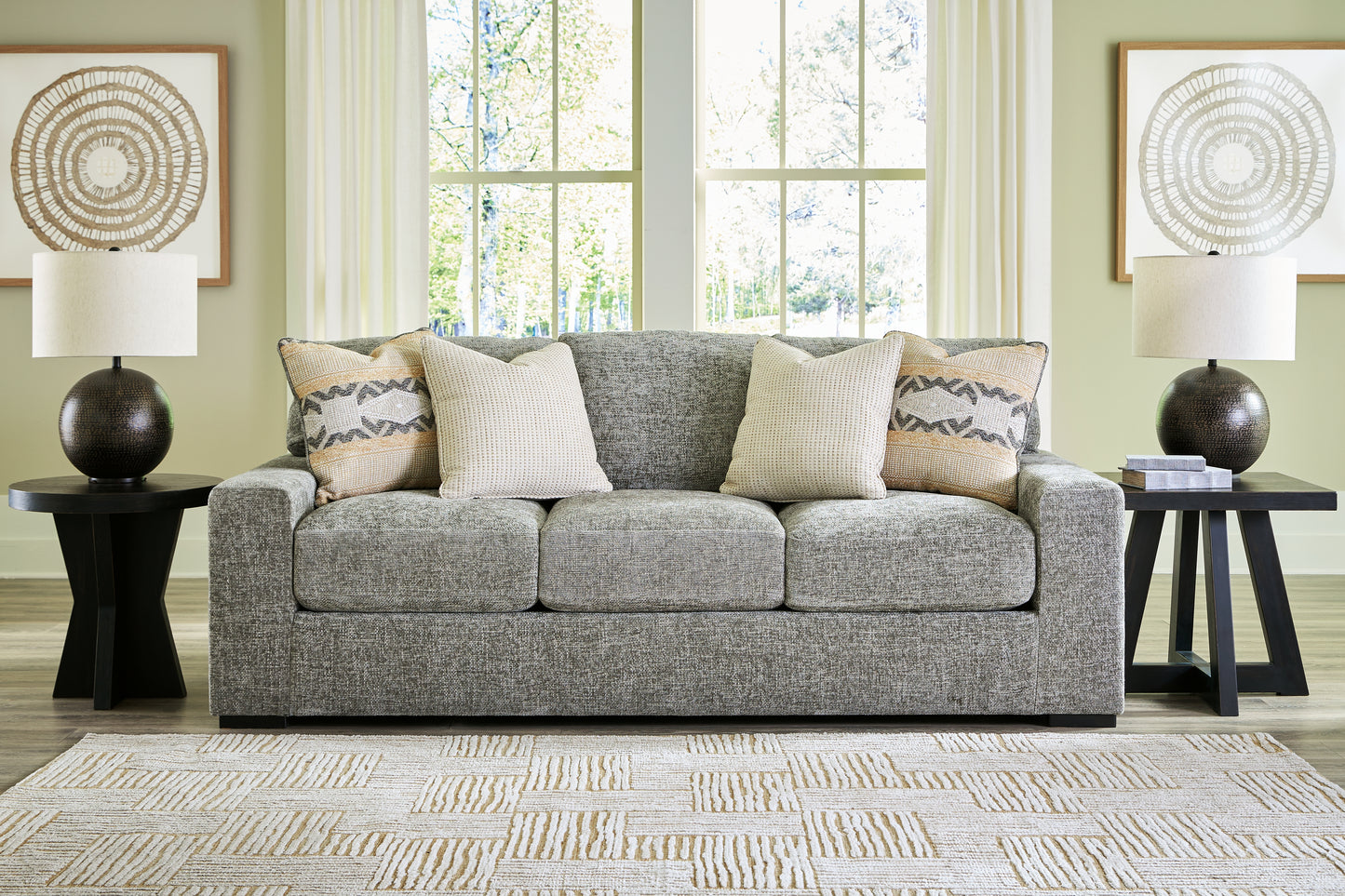 The Furniture Outlets - Ashley Furniture - Dunmor Living Room - Ottoman / Graphite - 2490414
