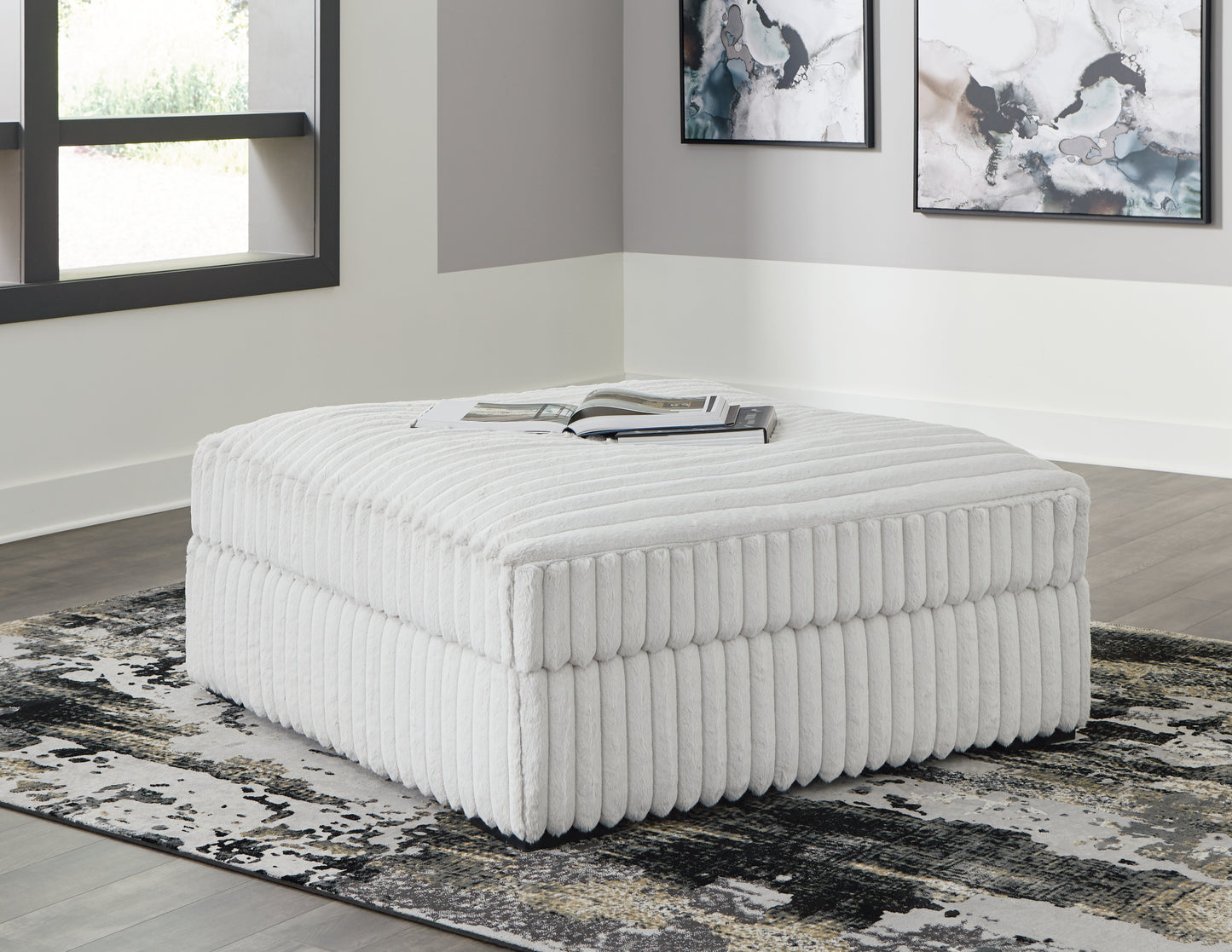 The Furniture Outlets - Ashley Furniture - Stupendous Living Room - Oversized Accent Ottoman / Alloy - 2590308
