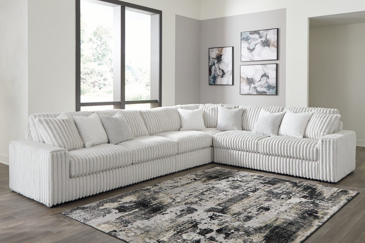 The Furniture Outlets - Ashley Furniture - Stupendous Sectional - LAF 4-Piece Sectional / Alloy - 25903S2