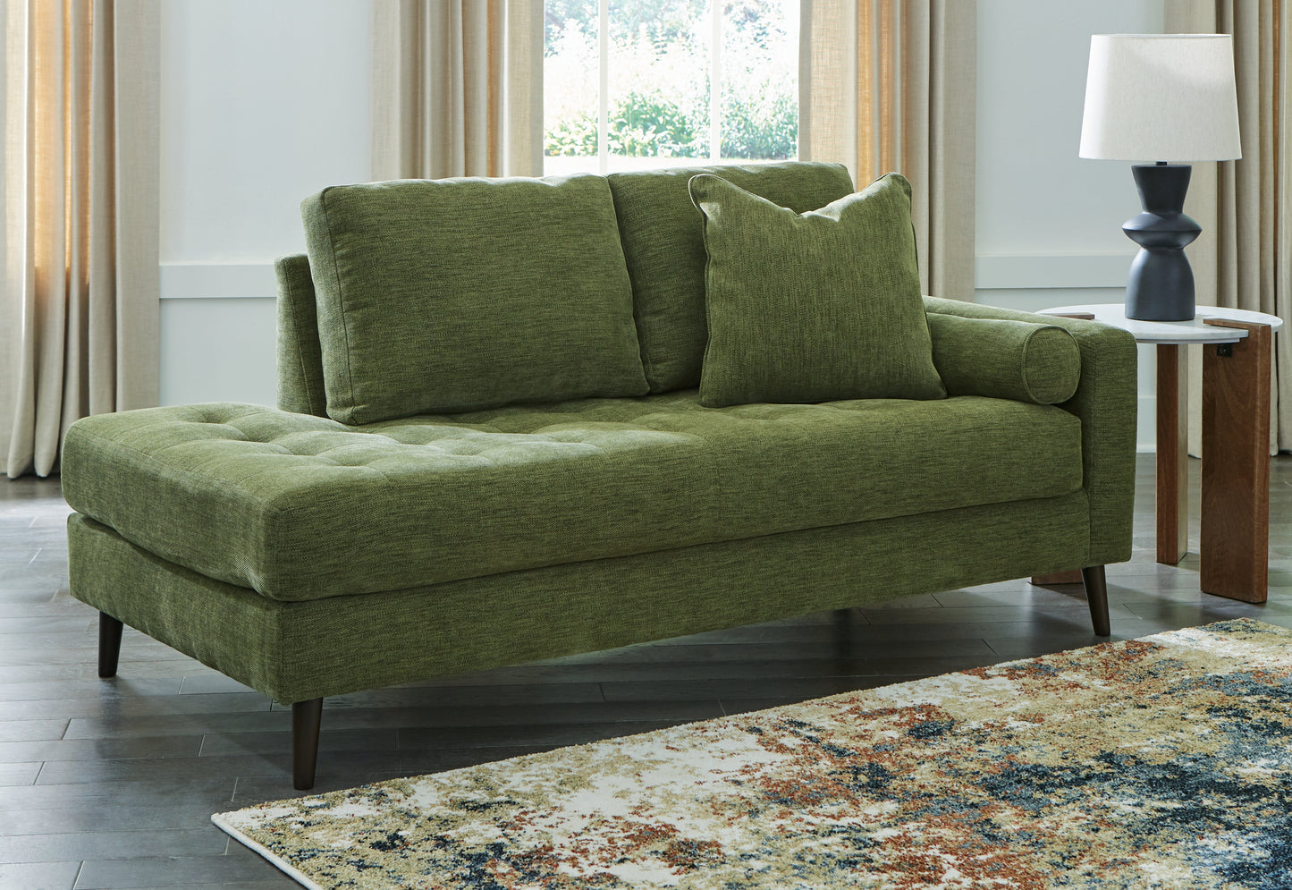 The Furniture Outlets - Ashley Furniture - Bixler Living Room - RAF Corner Chaise / Olive - 2610717