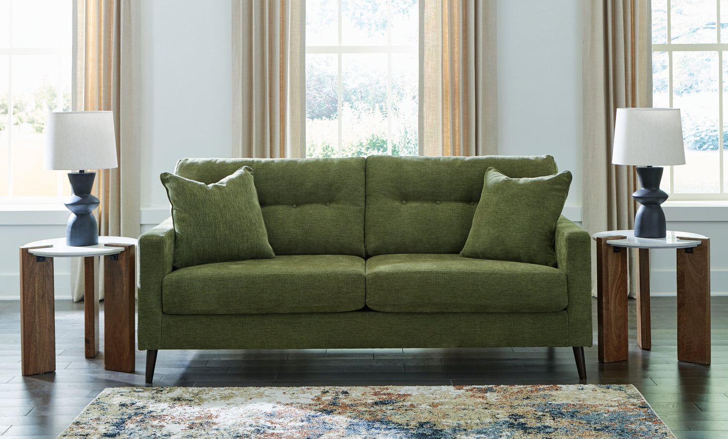 The Furniture Outlets - Ashley Furniture - Bixler Living Room - Sofa / Olive - 2610738