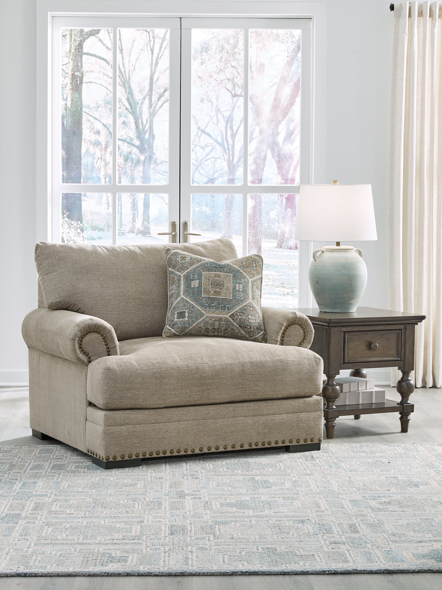 The Furniture Outlets - Ashley Furniture - Galemore Living Room - Chair and a Half / Quarry - 2700423