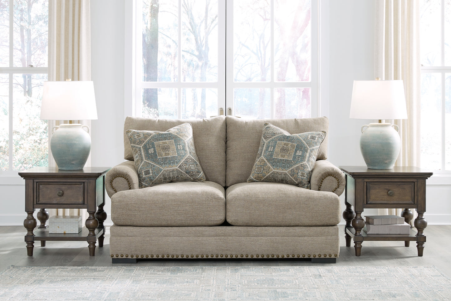 The Furniture Outlets - Ashley Furniture - Galemore Living Room - Loveseat / Quarry - 2700435