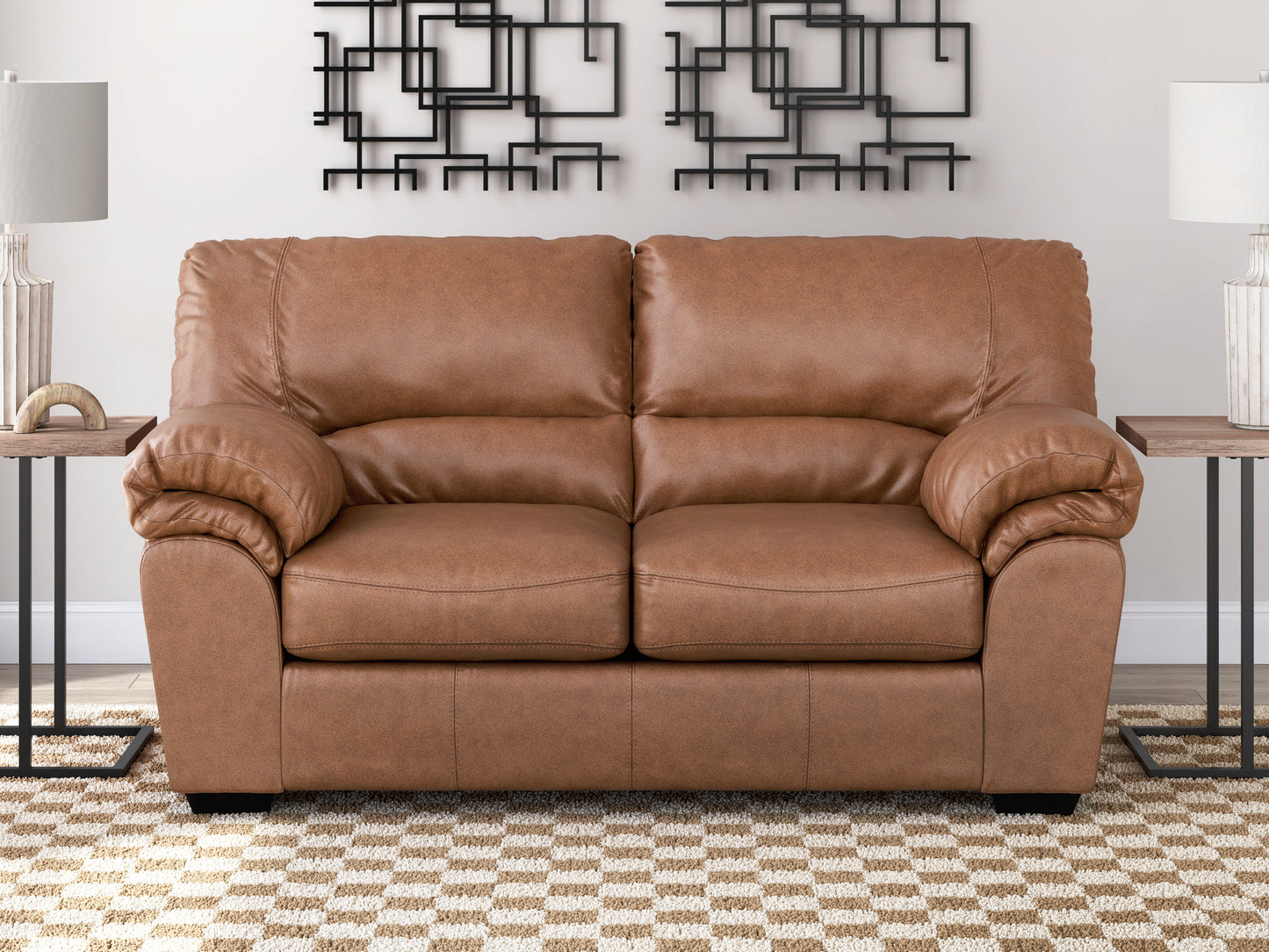 The Furniture Outlets - Ashley Furniture - WillowBend Living Room - Loveseat / Caramel - PC2770435
