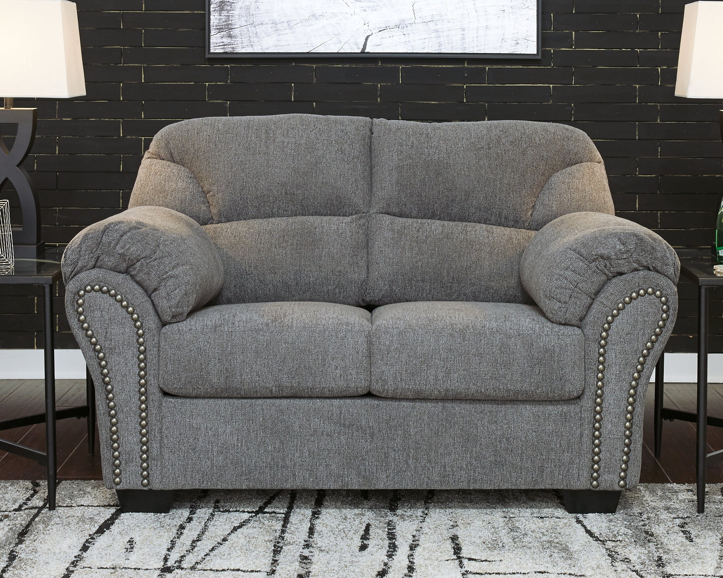The Furniture Outlets - Ashley Furniture - Allmaxx Living Room - Loveseat / Pewter - 2810535