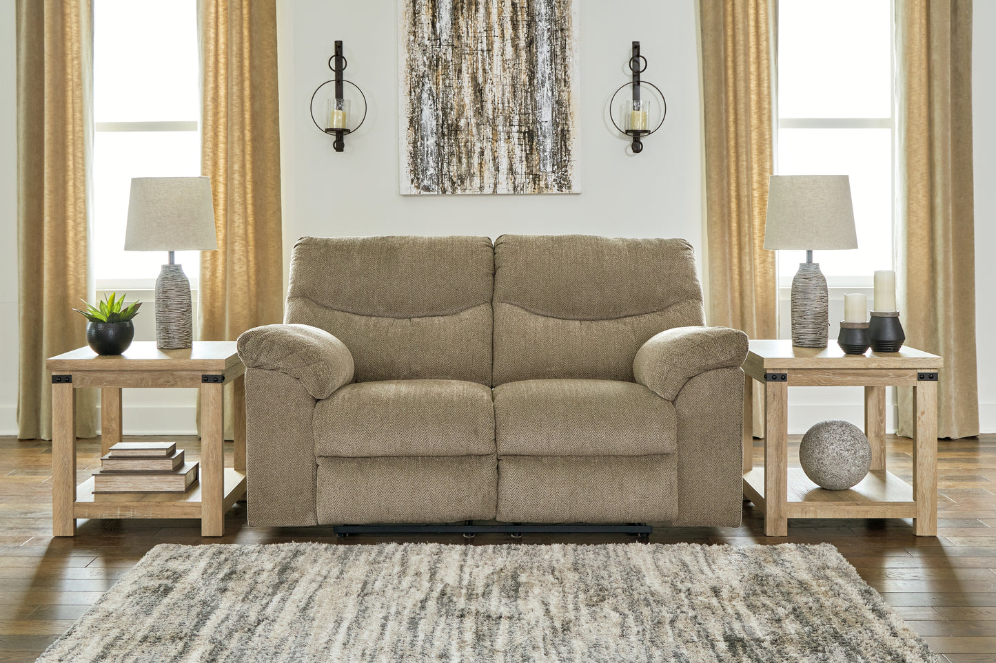 The Furniture Outlets - Ashley Furniture - Alphons Living Room - Reclining Loveseat / Briar - 2820286