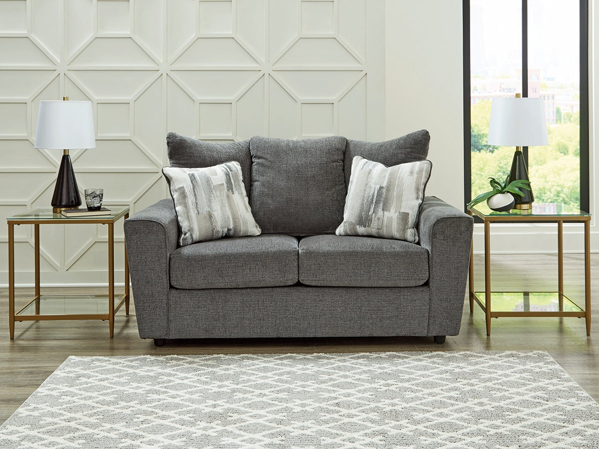The Furniture Outlets - Ashley Furniture - Stairatt Living Room - Loveseat / Gravel - 2850235