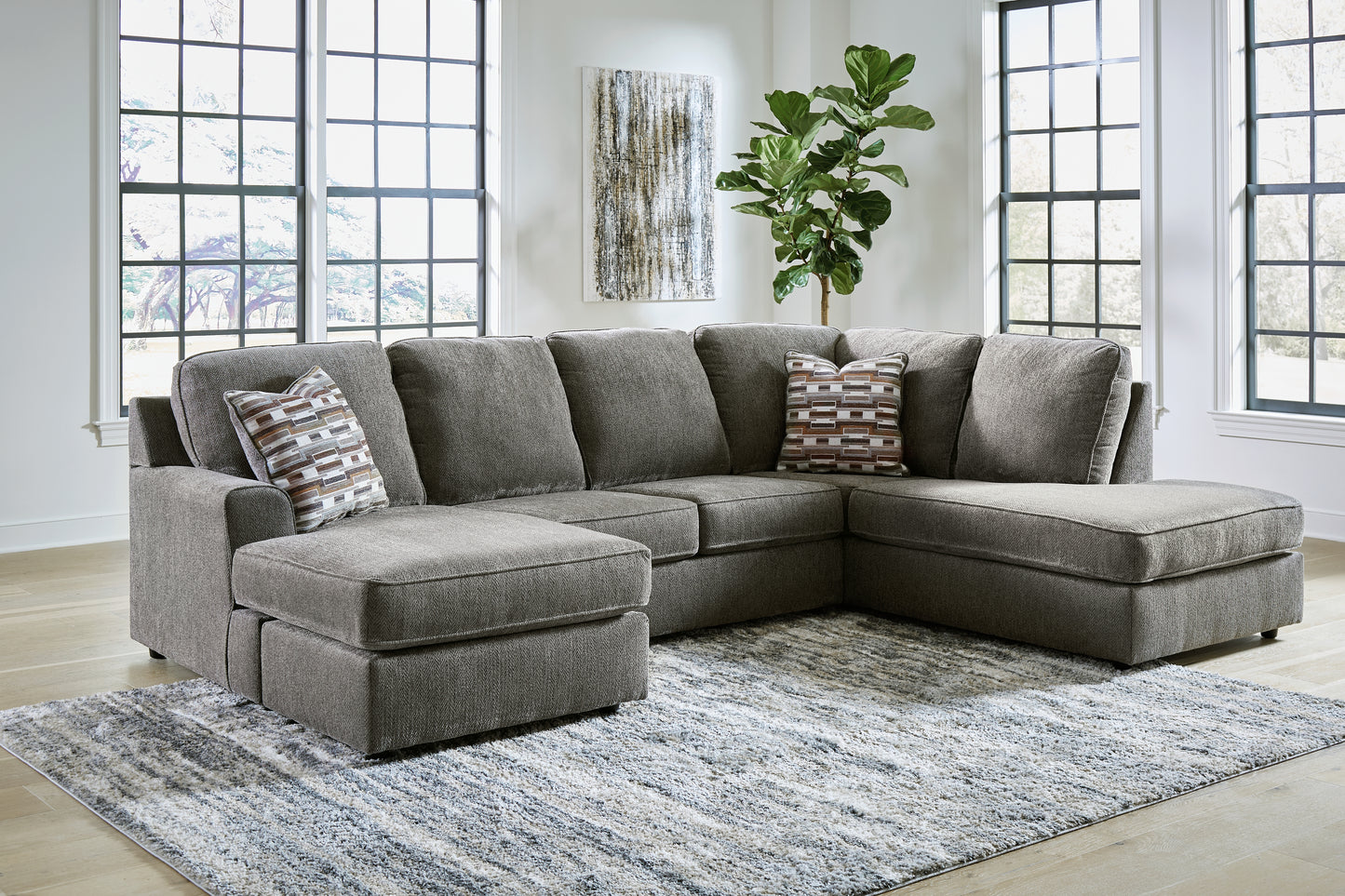 The Furniture Outlets - Ashley Furniture - O'Phannon Sectional - RAF 2-Piece Sectional with Chaise / Putty - 29402S2