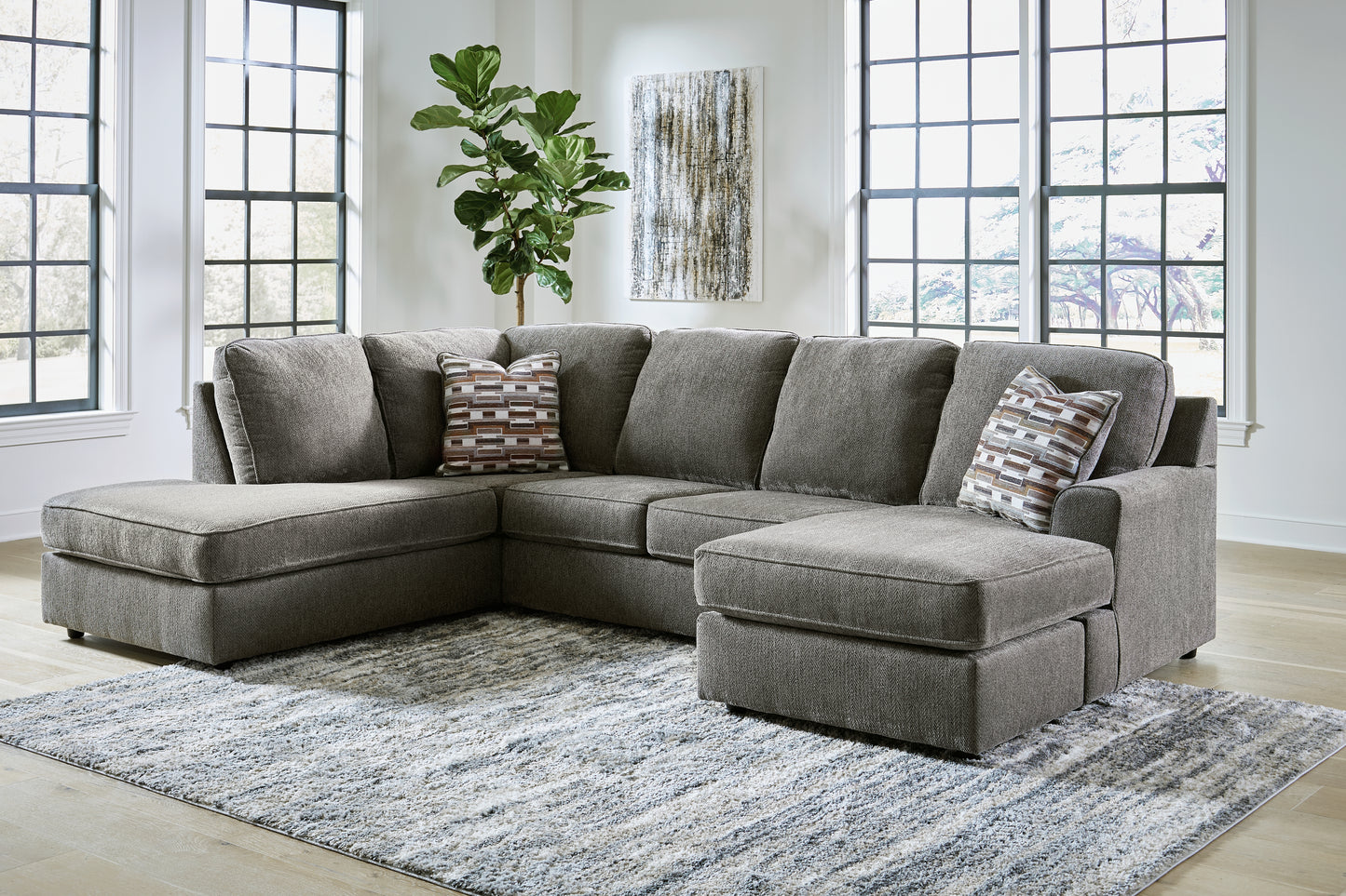 The Furniture Outlets - Ashley Furniture - O'Phannon Sectional - RAF 2-Piece Sectional with Chaise / Putty - 29402S2