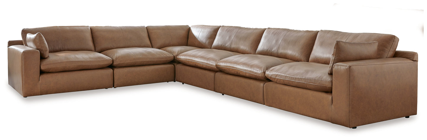 The Furniture Outlets - Ashley Furniture - Emilia Sectional - RAF 6-Piece Sectional / Caramel - 30901S5