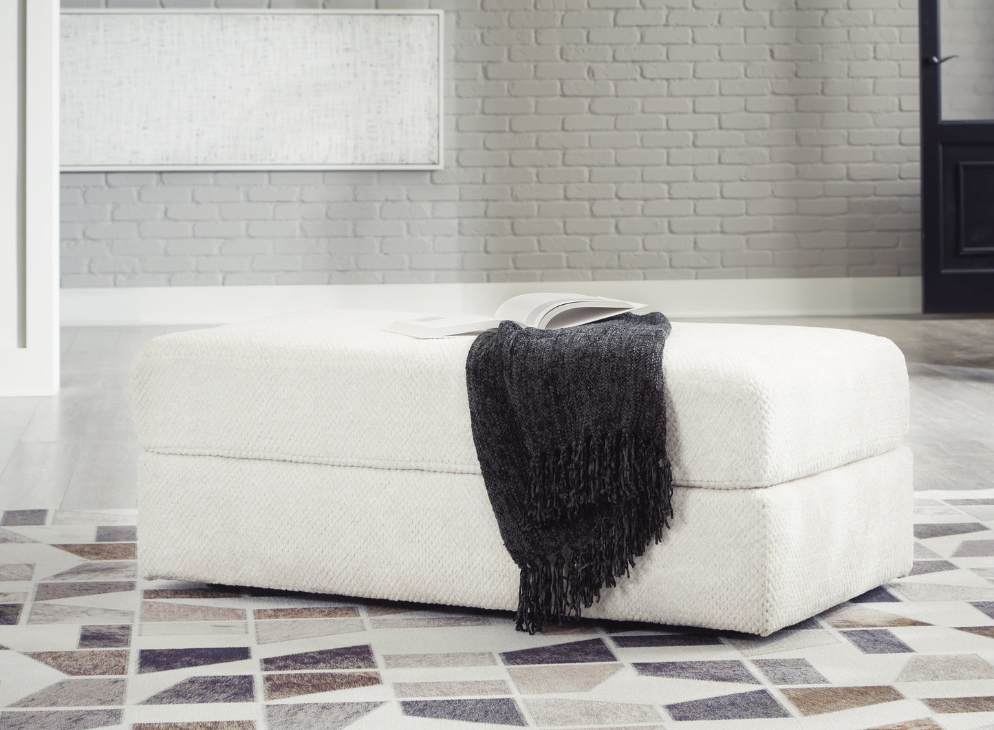 The Furniture Outlets - Ashley Furniture - Karinne Living Room - Oversized Accent Ottoman / Linen - 3140308