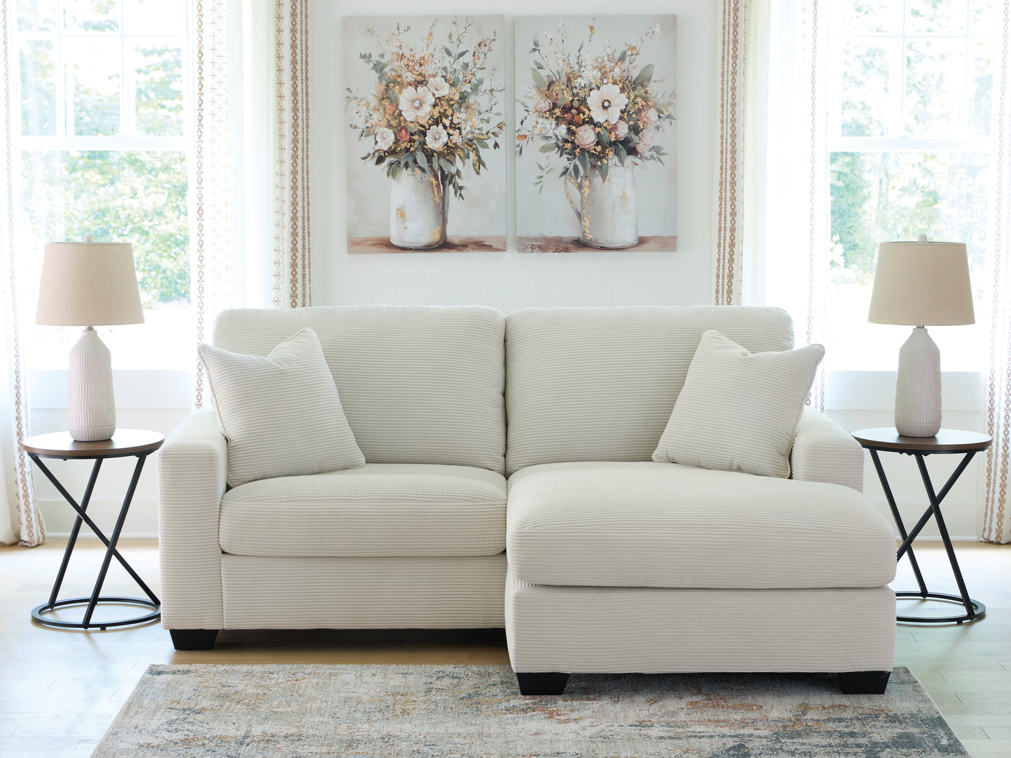 The Furniture Outlets - Ashley Furniture - Greenbriar Living Room - Sofa Chaise / Ivory - PC3200618
